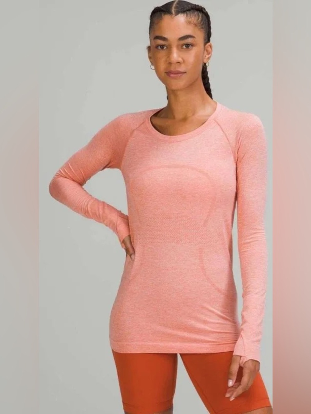 Lululemon Swiftly Tech Long Sleeve Crewneck Shirt 2.0 Pink Savannah / Pink Mist